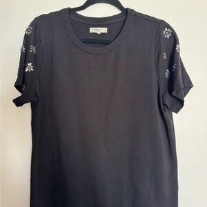 Madewell Embellished Black Tee
